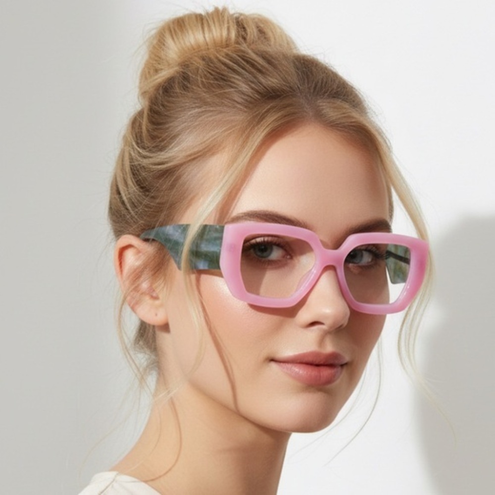 ✨Stylish Pink and Green Women's glasses